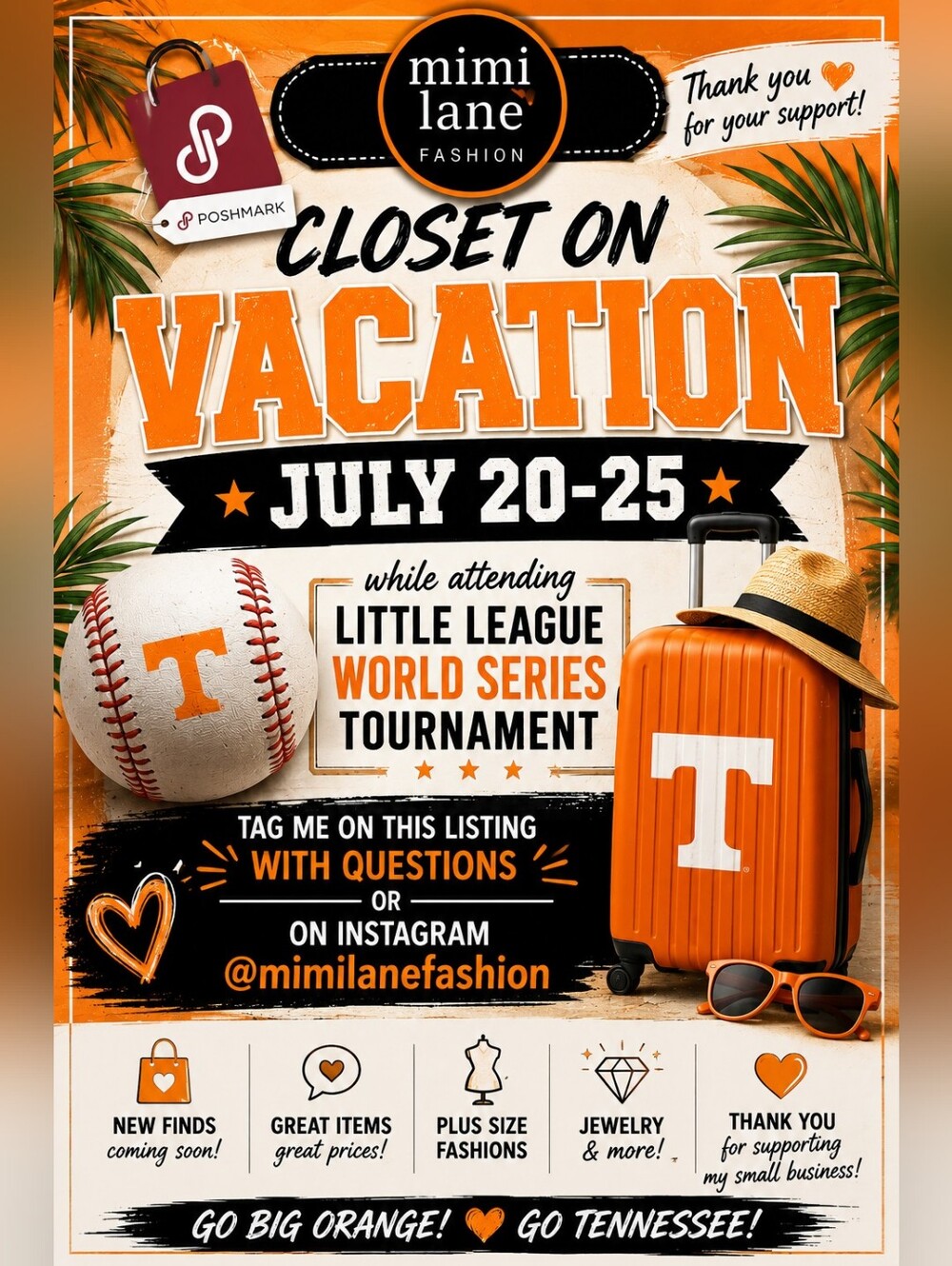Closet Vacation July 20-25
